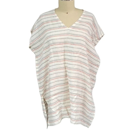 NEW Eileen Fisher Linen striped Beach cover-up size small NWT - Picture 1 of 5